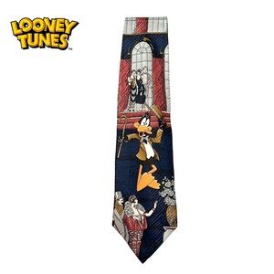 86. Looney Tunes 1992 Warner Bros. Inc. Vintage 100% Silk Necktie